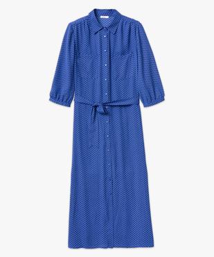 Robe chemise longue à manches 3/4 femme vue4 - GEMO 4G FEMME - GEMO
