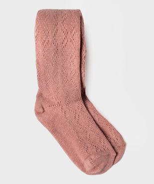 Collant uni en maille ajourée fille vue1 - GEMO (ENFANT) - GEMO