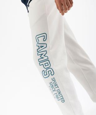 Pantalon de jogging avec inscriptions velours homme - Camps United vue2 - CAMPS GEMO FOR GOOD - GEMO