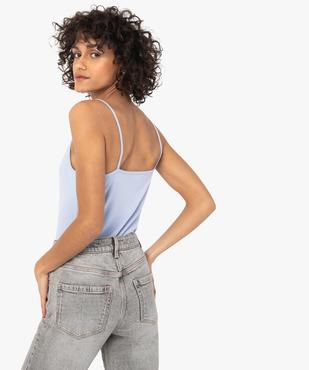 Débardeur uni à fines bretelles femme vue3 - GEMO (MAILLE) - GEMO