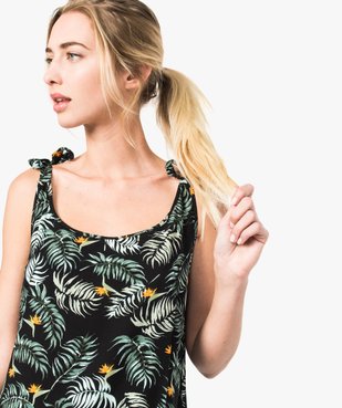 Robe imprimée à bretelles nouées vue2 - GEMO(FEMME PAP) - GEMO