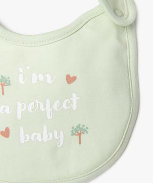 Ensemble de naissance 3 pièces pyjama + body + bavoir vue4 - GEMO 4G BEBE - GEMO