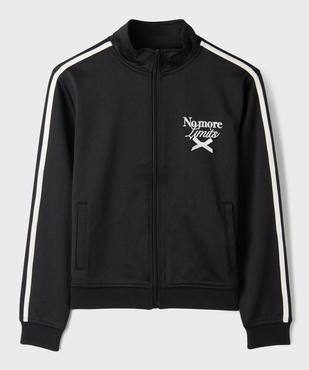 Sweat de sport zippé avec message brodé fille vue2 - GEMO (JUNIOR) - GEMO