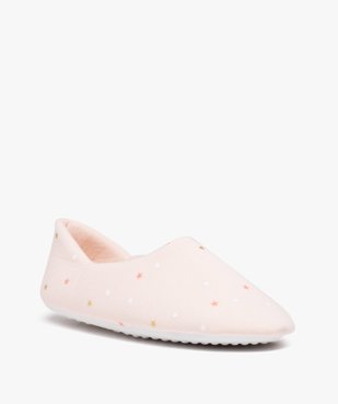 Chaussons femme souples en jersey à motifs vue2 - GEMO(HOMWR FEM) - GEMO