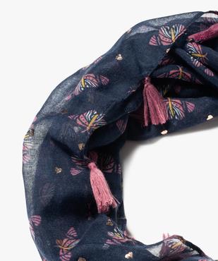 Foulard fille snood à cœur pailletés et pompons vue2 - GEMO 4G FILLE - GEMO