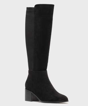 Bottes à talon en suédine avec tige élastiquée femme - Valentina Baldano vue2 - VALENTINA BALDA - GEMO