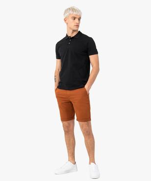 Polo homme à manches courtes en maille piquée vue5 - GEMO (HOMME) - GEMO