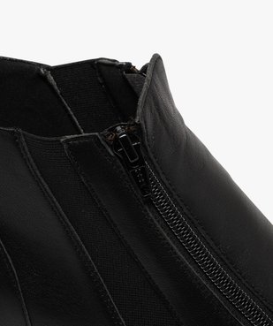 Boots confort dessus cuir avec fermeture zippée femme  vue6 - G'FLEX GEMO FOR GOOD - GEMO