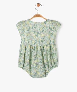 Combishort à manches courtes à motifs fleuris bébé fille vue4 - GEMO(BB COUCHE) - GEMO