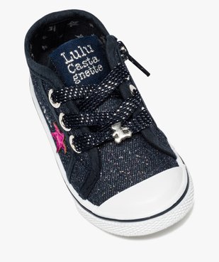 Tennis bébé fille zippées en toile brillante -  Lulu Castagnette vue5 - LULU CASTAGNETT - GEMO