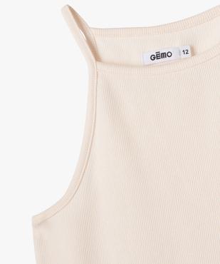 Débardeur en maille côtelée à fines bretelles fille vue2 - GEMO 4G FILLE - GEMO
