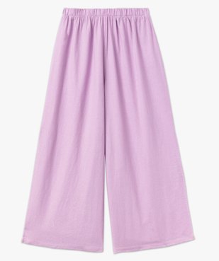 Pantalon de pyjama contenant du lin coupe large femme vue4 - GEMO 4G FEMME - GEMO
