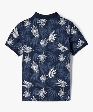 Polo manches courtes à motif exotique garçon vue3 - GEMO (ENFANT) - GEMO