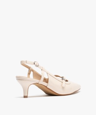 Escarpins sling-back vernis à bout pointu et petit talon femme vue5 - FOLLOW ME - GEMO