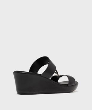 Mules à talon compensé et larges brides fantaisie femme vue4 - VALENTINA BALDA - GEMO