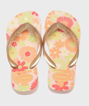 Tongs Kids Flores avec brides dorées fille - Havaianas vue1 - HAVAIANAS - GEMO