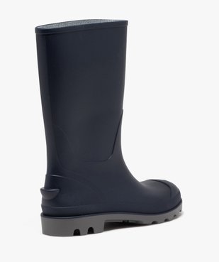 Bottes de pluie homme unies à semelle crantée avec cran de déchaussage  vue4 - GEMO (EQUIPT) - GEMO