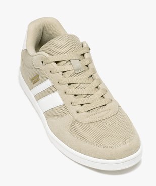 Baskets homme unies en mesh avec bandes latérales vue6 - GEMO (SPORTSWR) - GEMO