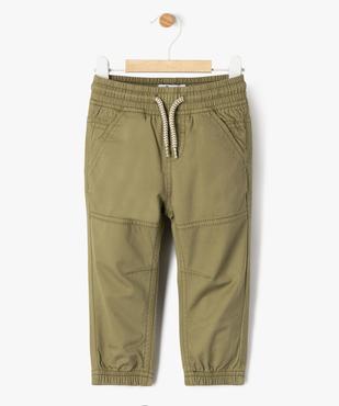 Pantalon jogger en coton bébé garçon vue1 - GEMO 4G BEBE - GEMO