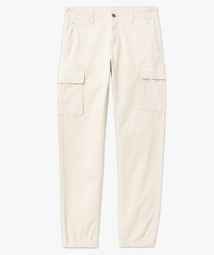 Pantalon cargo coupe straight en coton stretch homme vue4 - GEMO (HOMME) - GEMO