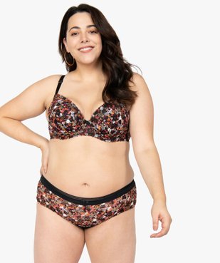 Tanga en dentelle et microfibre vue3 - GEMO(HOMWR FEM) - GEMO