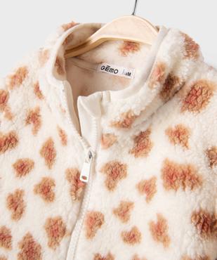 Sweat zippé en sherpa bébé fille vue3 - GEMO(BEBE DEBT) - GEMO