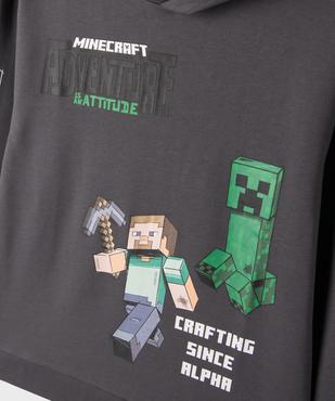 Sweat à capuche avec motifs jeu de construction garçon - Minecraft vue2 - MINECRAFT - GEMO