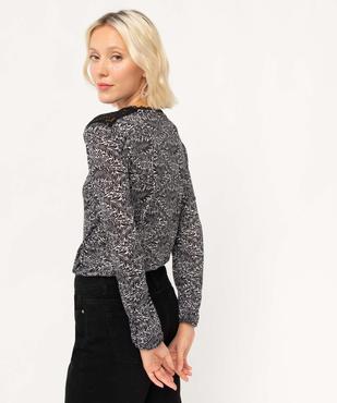 Tee-shirt femme avec dentelle sur les épaules et sur le col vue3 - GEMO 4G FEMME - GEMO