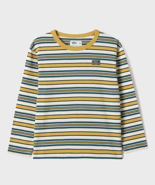 Tee-shirt rayé col rond garçon vue1 - GEMO (ENFANT) - GEMO