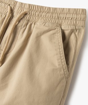 Pantalon jogger en toile de coton coupe slim  garçon vue3 - GEMO (JUNIOR) - GEMO