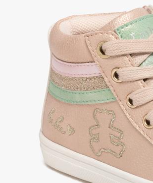 Chaussures montantes premiers pas à tige métallisée bébé fille - LuluCastagnette vue7 - LULU CASTAGNETT - GEMO
