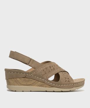 Sandales confort à talon compensé femme - G'Flex vue1 - G'FLEX - GEMO