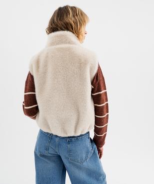 Gilet sans manches en fourrure imitation femme vue4 - GEMO 4G FEMME - GEMO