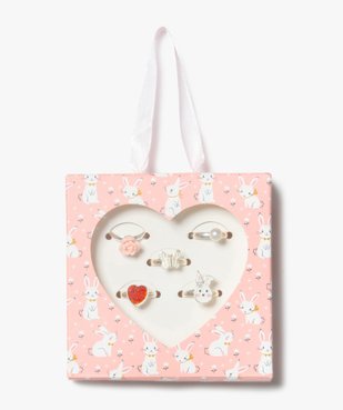 Coffret de bagues pour fille (lot de 5) vue1 - GEMO - GEMO