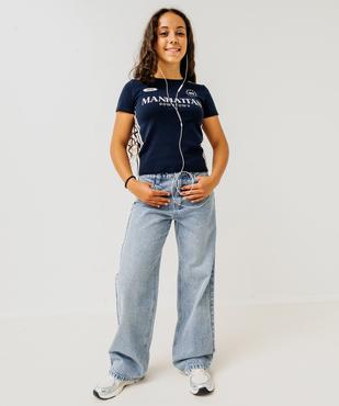 Tee-shirt manches courtes style vintage fille vue5 - GEMO 4G FILLE - GEMO