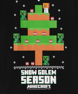 Tee-shirt à manches courtes de Noël avec motif sapin garçon - Minecraft vue4 - MINECRAFT - GEMO