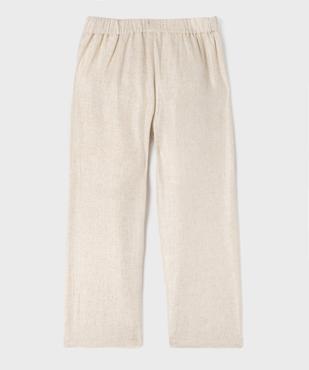 Pantalon large élégant en lin et viscose pailleté fille vue3 - GEMO (ENFANT) - GEMO
