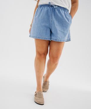 Short en jean coupe large femme grande taille vue1 - GEMO (G TAILLE) - GEMO