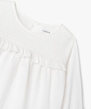Chemise manches longues avec haut smoké fille - LuluCastagnette vue3 - LULUCASTAGNETTE - GEMO