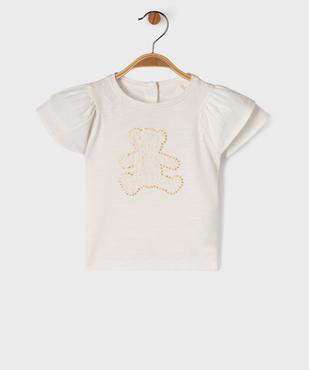 Tee-shirt manches courtes à volants bébé fille - LuluCastagnette vue1 - LULU CASTAGNETTE GEMO FOR GOOD - GEMO