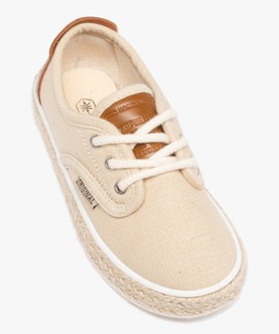 Baskets garçon en toile avec semelle en corde tressée vue5 - GEMO (ENFANT) - GEMO