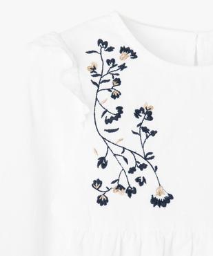 Blouse fille à manches longues broderies et volants vue2 - GEMO (ENFANT) - GEMO