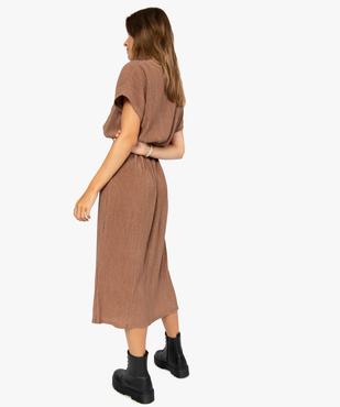 Robe femme en matière texturée à paillettes vue3 - GEMO(FEMME PAP) - GEMO