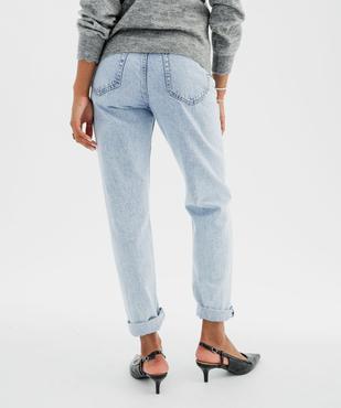 Jean straight délavé à strass femme vue3 - GEMO(FEMME PAP) - GEMO