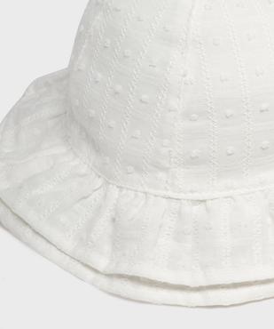 Chapeau bob à plumetis et volants bébé fille vue2 - GEMO (ACCESS) - GEMO