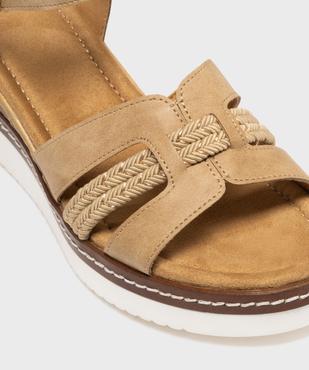 Sandales à talon compensé et brides multimatières femme - Valentina Baldano vue6 - VALENTINA BALDA - GEMO