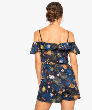 Combi-short fluide avec décolleté volanté vue3 - FOLLOW ME - GEMO