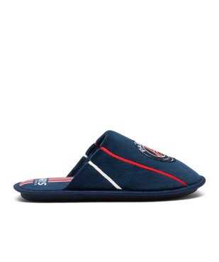 Chaussons garçon mules plates en velours imprimés PSG vue1 - PSG - GEMO