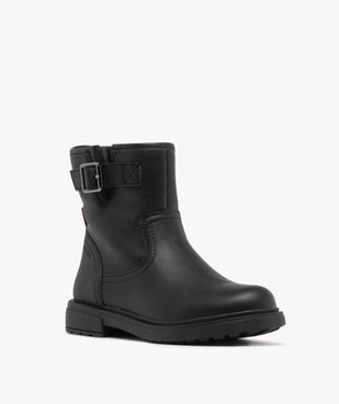 Bottines fille fourrées à zip avec bride fantaisie - Geox vue2 - GEOX - GEMO