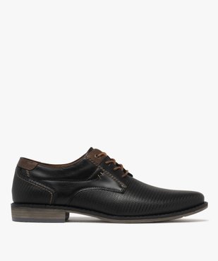 Derbies homme casual à lacets ronds aspect granuleux vue1 - MARIO BALDANO - GEMO